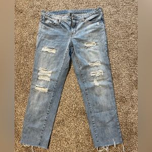 Gap sexy boyfriend fit distressed jean, size 10/30
